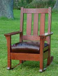 stickley inspired oak mission style rocking chair made by an american craftsman love it craftsman furniture craftsman style furniture antique oak furniture