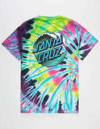 Santa Cruz Black And Blue Tie Dye Shirt Santa Cruz Wave Dot Mens T Shirt Rainb 271823951 Mens Tshirts Santa Cruz Santa Cruz Clothing