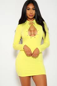 Attractive Black And Yellow Outfits For Ladies Fashionable Yellow Dresses Womens Yellowdressesclassy Bodycon Dress Parties Fashion Bodycon Dress