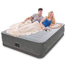This airbed is reliable and specially. Intex Deluxe Queen Air Bed W Built In Pump 46cm Buy Inflatable Mattresses 158952