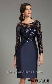 Feriani 18474 Dress Elegant Cocktail Dress Formal Cocktail Dress Long Sleeve Lace Dress