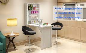 Du bleu pour mon espace nuit. Giantex Bureau Mural Rabattable Table Murale Pliable En Mdf Meuble De Rangement Avec Etagere Integree 82 X 16 X 60 Cm Vente De Bureau Conforama