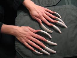 Wearing super long acrylic nails for a 24 hour challenge! Super Long French Manicure Curved Nails French Manicure Acrylic Nails Long Red Nails