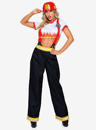 2 Piece Five Alarm Firefighter Costume Firefighter Costume Firefighter Costume Women Female Firefighter