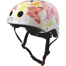 Kiidimoto Fahrradhelm Neon Schmetterlinge Small Medium Fahrradhelm Fahrrad Helm