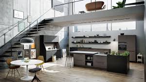 Siematic Urban Moderne Offene Wohnkuche Mit Grosser Kochinsel Im Loft German Interior Design Interior Architecture House Design