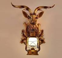 Amazon.com: Antique Resina dorada alces Hotel Puerta ...