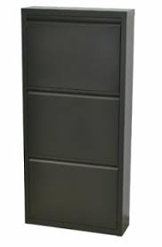 Ein schlichtes regal mit einer klaren linienführung aus dünnen nebeneinanderliegenden metallstreben fügt sich gut in den modernen stil ein, wo einfache formen und minimalistische möbel zu finden sind. Metall Schuhschrank Anthrazit 3 Klappen Schuhkipper Schuhregal Modern Design Neu Kaufen Bei Go Perfect