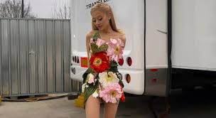 Ariana Grande Blooms in a 3-D Floral Dress for Wicked Press Tour | Marie  Claire