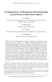 Apa itu bachelor degree adalah, arti undergraduate, postgraduate, master degree, associate degree adalah. Pdf The Independence Of Phonological And Orthographic Lexical Forms Evidence From Aphasia