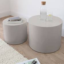 These Dove Grey Pebble High Gloss Side Tables Would Look At Right At Home In A Variety Of Home Interiors Side Table White Gloss Side Table Stylish Side Table