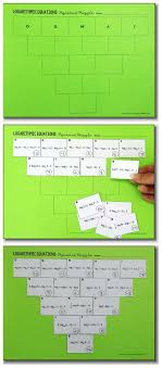 Logarithmic Equations Pyramid Sum Puzzle