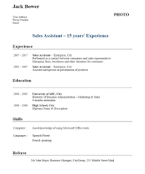Sales Assistant Cv Template