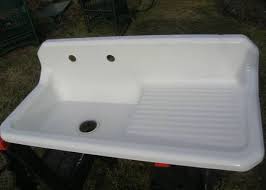 cast iron sink, drainboard sink