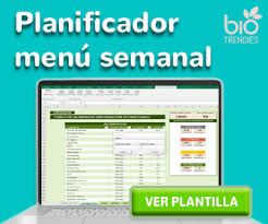 Planificador De Menu Con Contador De Calorias En Excel Alimentacion En El Embarazo