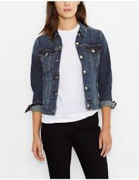 Womens Black And Blue Denim Jacket Authentic Trucker Jacket Denim Women Womens Black Denim Jacket Denim Jacket