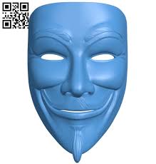 Mr V Anonymous Mask B005199 File Stl Free Download 3d Model For Cnc And 3d Printer Download Free Stl Files 3d Printed Mask Stl 3d Printing