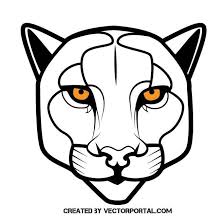 Puma Face Vector Image Animal Stencil Vector Images Animal Free