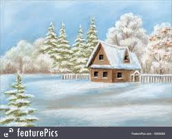 A beautiful winter season drawing in a circle step by step subscribe to my channel to get more drawing videos and watch my other. Winter Season House In Winter Forest Stock Illustration I3009083 At Featurepics