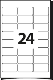 Laser and inkjet compatible white and coloured the a4 paper labels within the range are great for general purpose printing and are most commonly used as address labels, for product labelling and. 24 Labels Per Sheet Template Free Templates