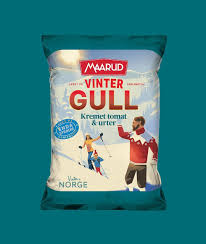 The company traces back to 1928, when thomas stang of the maarud farm at disenå started selling farm products. Metric Design Illustrations By Mads Berg Postershop For The Packaging Of Maarud Vintergull Potato Chips Urter