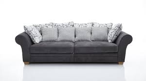 Mega Sofa Im Modernen Landhausstil Gunstiger Mega Sofa Im Modernen Landhausstil Dunkelgrauer Stoffbezug 859 77 Ruckenkissen Landhausstil Sofa Landhausstil