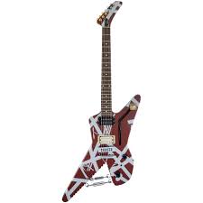 Evh Striped Series Shark Electric Guitar Several replica versions of this legendary axe are created by evh guitars, including the midrange striped series frankenstrat that we reviewed a few capping this all off is the hockey stick headstock bearing the same stripes as the body and painted red on the rear. evh striped series shark