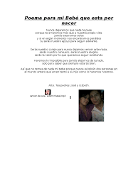 Poema Para Mi Bebe Que Esta Por Nacer Pdf