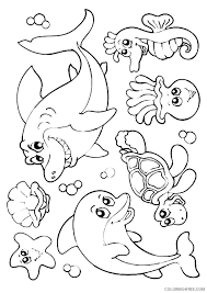 We have lots of fish coloring pages for your toddler, preschool these fish coloring pages are such a fun way for kids to colour their own variations of fishes they observed. Under The Sea Coloring Pages Animals Coloring4free Coloring4free Com