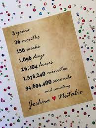 3 years of marriage and then measures that length of time in months, weeks, days, hours, minutes and seconds. 3 Year Anniversary Gift For Girlfriend 3rd Anniversary Years Together Fiancee Affil 1 Year Anniversary Gifts Year Anniversary Gifts 3rd Year Anniversary Gifts