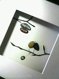 Lovebirds An Irish Pebble Art Gift Etsy Unique Wedding Gifts Pebble Art Unique Personalized Wedding Gifts
