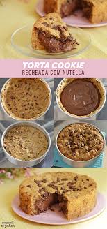 Grazie alla cottura veloce il ripieno di nutella della torta rimane cremoso e non si asciuga. Pin Em Receitas Do Blog