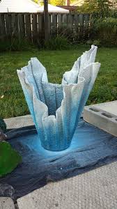 Flower Pot Made From Old Towel And Quick Dry Cement Diy Garden Bed Garden Ideas Cheap Diy Planters