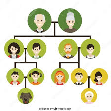 Titular family vocabulary with the simpsons (crossword 1) level: Free Vector Family Tree Icons