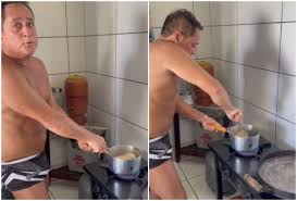 Leonardo é elogiado ao exibir dotes culinários de sunga: Quanto mais velho,  mais gostoso