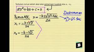 We did not find results for: Dalam Persamaan Akar2 Kuadrat Rumus X1 X2 Youtube