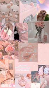 Artivo boho wall collage kit aesthetic pictures, cute bedroom decor for teen girls, 50 set 4x6 inch, plant wall art collage kit, boho trendy decor photo collection visit the artivo store. Soft Pink Aesthetic Phone Collage Soft Pink Theme Cute Panda Wallpaper Pink Wallpaper
