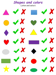 Your preschooler may not often encounter shapes in his everyday conversation nor is it the most important subject that he will study in school. Shapes And Colors Listening Worksheet