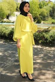 marka ala sik tesettur balon kol elbise modelleri moda stilleri elbise modelleri elbise