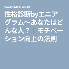 性格診断byエニアグラム あなたはどんな人 モチベーション向上の法則 エニアグラム 性格診断 モチベーション