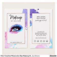 Makeup artist bold signature script blush pink business card. Chic Creative Watercolor Eye Makeup Artist Business Card Zazzle Com In 2021 Makeup Artist Business Artist Business Cards Makeup Artist Cards