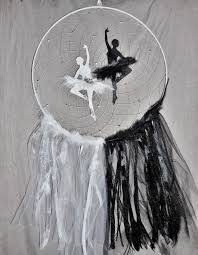 Black And White Dream Catcher Wall Art Ballet Dream Catcher Swan Lake Dream Catcher Ballerina Decor Black And White Wall Hanging Large Dream Catcher Ballet Gift Gifts For Her Dream Catcher Dream Catcher Craft Black Dream Catcher
