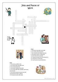 Jobs Places Of Work Crossword Job Crossword Work