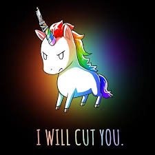 Stabby The Rainbow Unicorn T Shirt Teeturtle Evil Unicorn Unicorn Images Unicorn Drawing