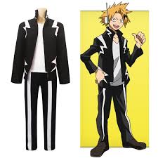 It's not too bad, but it's there. Anime Boku No Hero Academia My Hero Academia Kaminari Denki Cosplay Costume Stage 3 Piece Set T Shirt Pants Jacket Halloween Wig Anime Costumes Aliexpress