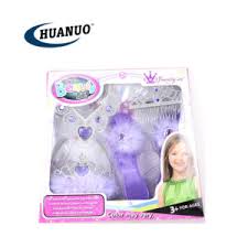 From the short puffy sleeves to the flower and scroll, trim it matches our child's dress perfectly. China Kids Purple Princess Dress Up Toy Crown Kit Makeup Set China Pretend Girl Set And Makeup Toy Price