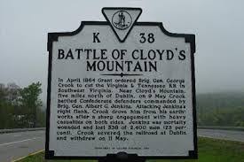 Battle of Cloyd Mountain Historical Marker