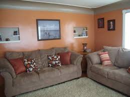 Orange Amp Brown Living Room Orange Coral Peach Tangerine Rooms Living Room Orange Brown Living Room Home Living Room