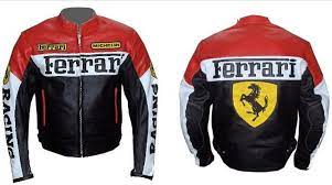Custom Handmade Motorcycle Leather Jacket For Ferrari In Red Color Padded Ebay Leather Motorcycle Jacket Leather Jacket Men Jackets