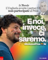 Caro Orbán ci vediamo al Pride! Con Elly Schlein e con decine di  parlamentari dei Socialisti e Democratici Europei domani saremo al Pride di  Budapest. Raccogliamo l'appello delle associazioni e dell'opposizione  ungherese